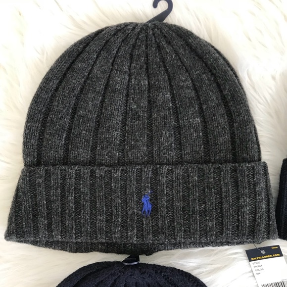 Polo Ralph lauren ribbed beanie winter hat - Picture 3 of 5